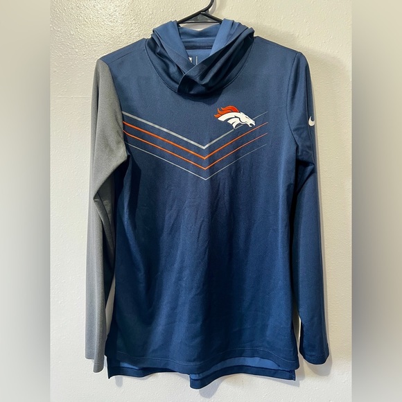 Nike Dri-Fit NFL Denver Broncos Lightweight Hooded Top - Small - Picture 4 of 11